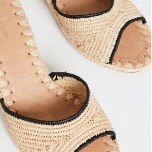 Carrie Forbes Nador Heeled Mules Natural